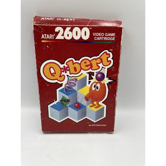 Q Bert Atari 2600 Complete Set In Original Red Label Box W/ Manual - Picture 8 of 10